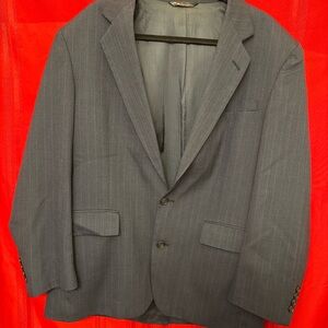 Vintage Gray Pinstripe American Craftsmen Suit Jacket 100% Worsted Wool